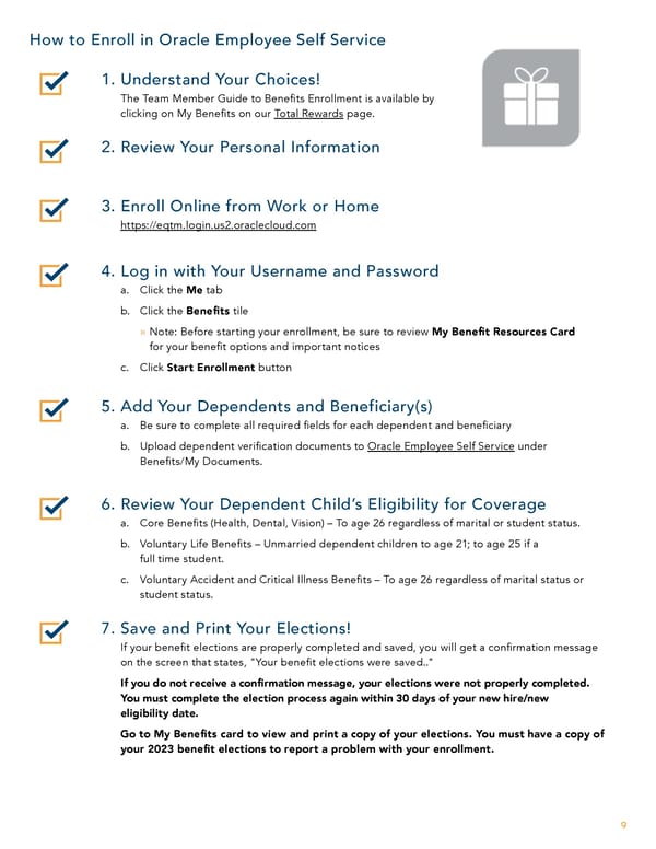 Team Member Guide to Benefit Enrollment - Page 9